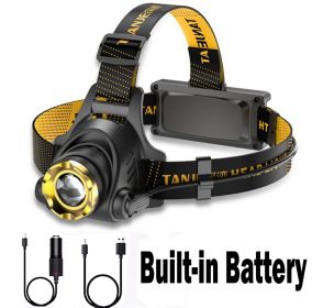 LED Headlamp Rechargeable Head Torch Zoom Headlight Lamp Powerful Flashlight Fishling Driving Camping Light With 3 Modes Work Light