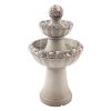 Outdoor Water Fountain 2-Tier Rock Base Style 36.5 in Height Fountains