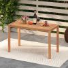 Outdoor Acacia Wood Dining Table with Slatted Tabletop for 4-6