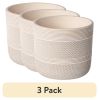 (3 pack)Pottery 8" Tye Ceramic Planter, White
