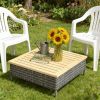 Outdoor side table, terrace table, garden table, coffee table, gray(table only)