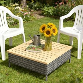 Outdoor side table, terrace table, garden table, coffee table, gray(table only)