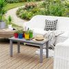 Rectangular dining table, outdoor coffee table, terrace table, garden table, gray (table only)