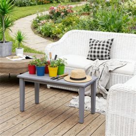 Rectangular dining table, outdoor coffee table, terrace table, garden table, gray (table only)