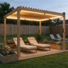 Outdoor pergola, courtyard pergola, terrace pergola, brown