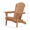 Outdoor Wooden Folding Adirondack Chair Set of 2 with Pre-Assembled BackRest, Wood Patio Chair for Garden Backyard Porch Pool Deck Firepit