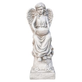 31.3"  Tall Magnesium Oxide Sculpture Lifelike Angel Design for Garden and Home Dcor