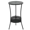 Table Black Metal Small Bistro Table Round Vintage