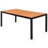 Garden Dining Table Brown WPC top 72.8 x 35.4 x 29.1 in Durable