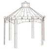 Garden Pavilion Antique brown Wrought Iron Large