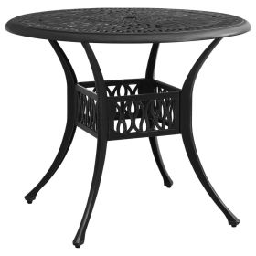 Garden Table Black Cast Aluminum Medium Durable Garden Table