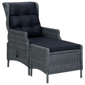 Garden Chair Dark Grey Round PE Rattan Large Garden Chair Other