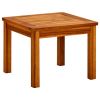 Coffee Table Natural Wood Solid Acacia Wood 17.7x17.7 in Simple