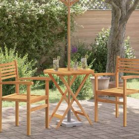 Garden Table Natural Wood Solid eucalyptus wood Small Foldable
