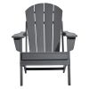 Adirondack Chair Plastic, Set of 2 All-Weather Portable Folding Fire Pit Chair, Outdoor Adirondack Patio Chair with Cup Holder