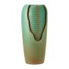 Outdoor Water Fountain 1-Tier Glazed Jar Style 30.71 in Fountains Green