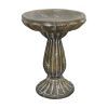 18.1" H Bird Bath for Garden - Concrete Construction Bird Baths for Outdoors, Large Size Vintage Pedestal Birdbath for Patio, Yard, Lawn