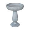 21.2-Inch H Glass Fiber Reinforced Concrete Construction Garden Bird Bath