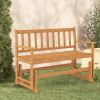 2-Person Outdoor Acacia Wood Glider Bench Patio Swing Rocking Loveseat