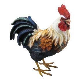 7.5"H White Head Rooster Figurine Home Decor Gift