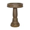 Outdoor Bird Bath for Garden Decoration - 23.8" H Concrete Bird Bath for Outside, Classical Birdbath Patio or Yard