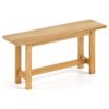 Outdoor Teak Wood Bench for Porch Backyard and Poolside
