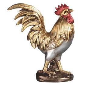 7.5"H Color Gold/Silver Rooster Figurine Home Decor Gift