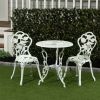 1PC Outdoor Cast Aluminum Patio Furniture Set with Rose Design