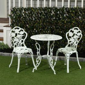1PC Outdoor Cast Aluminum Patio Furniture Set with Rose Design