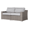 Chic Fully Assembled 66" Wide Outdoor Wicker Loveseat with Plush Cushions â€“ Ideal for Stylish Outdoor Relaxation