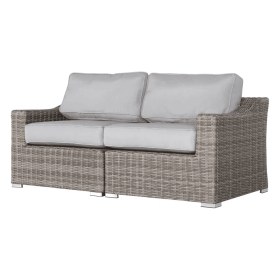 Chic Fully Assembled 66" Wide Outdoor Wicker Loveseat with Plush Cushions â€“ Ideal for Stylish Outdoor Relaxation