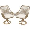 Outdoor Garden Bench , Garden chair , Swivel Chairs Set of 2