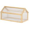 Wooden Cold Frame Greenhouse Garden Portable Raised Planter with Openable Top for Indoor, Outdoor, Flowers, Vegetables, Plants, 35.5" x 20.5" x 19.5"