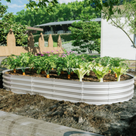 2Pcs 8x4x1ft Raised Garden Bed Kit, Galvanized Planter Raised Garden Beds For Outdoor For Vegetables,Flowers &Herbs, Heavy Duty, Rust-Resistant, Easy