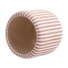 8" Rose Pink Stripe Ceramic Planter