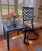MEOOEM Outdoor Indoor Small Square Metal Patio Side/end Tables, Metal Patio Coffee Bistro Garden Side Table
