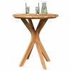 Side Table Brown 27.56 x 27.56 x 29.53 in Solid Teak Wood