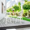 1PC Outdoor Cast Aluminum Patio Furniture Set with Rose Design