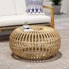 Boho Style Outdoor Wicker Coffee Table