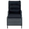Garden Chair Dark Grey Round PE Rattan Large Garden Chair Other