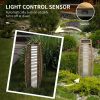 Solar Floor Lamp, Outdoor Rattan Garden Lantern Pathway Light & Decorative Driveway Lighting with Auto On/Off LED Lights for Porch, Yard, Lawn