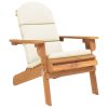 Garden Chair Cream white, Natural wood