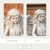 31.3"  Tall Magnesium Oxide Sculpture Lifelike Angel Design for Garden and Home Dcor