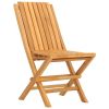 Folding Garden Chair Set of 6 Teak Solid Teak Wood Medium