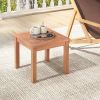 18 Inch Square End Outdoor Adirondack Side Table with Slatted Tabletop