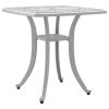 Garden Table White Cast Aluminum Small Lightweight Garden Table