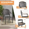 Cast Aluminum Patio Chairs Set of 2 with Armrests