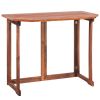 Balcony Table Brown Solid Acacia Wood Medium Foldable