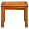 Coffee Table Natural Wood Solid Acacia Wood 17.7x17.7 in Simple
