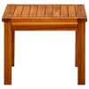 Coffee Table Natural Wood Solid Acacia Wood 17.7x17.7 in Simple